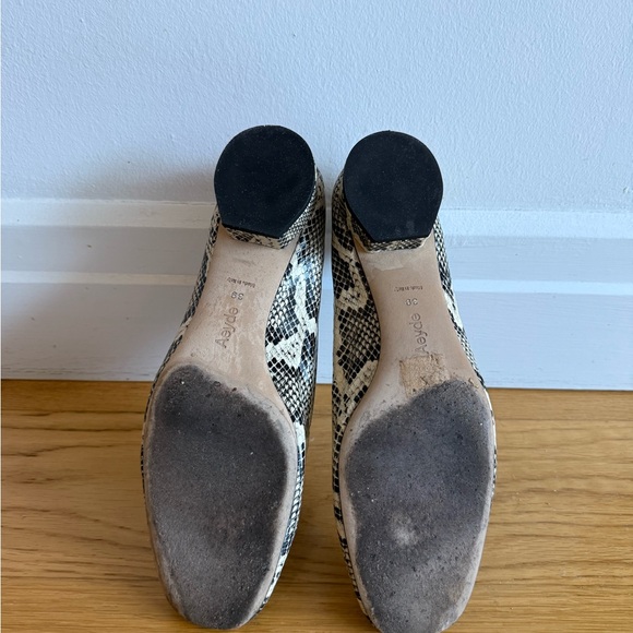 Aeyde Darya Snake-Embossed Ballerina Pumps - Women’s 39 - Picture 5 of 6